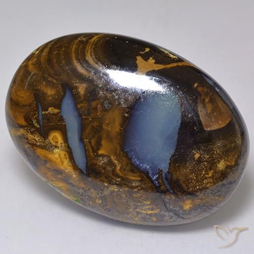 41.37ct 天然 マルチカラー ボルダーオパール, 楕円形, オペーク