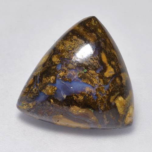 8.22カラットの天然マルチカラーボルダーオパール（14.4×14.4 mm・トリリアント）
