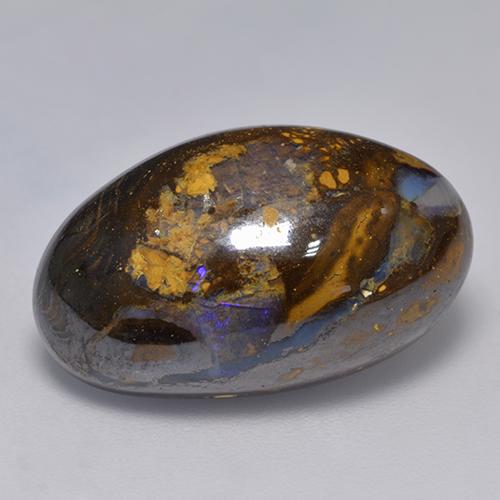 15.72カラットの天然マルチカラーボルダーオパール（21.5×12.9 mm・ファンシーシェイプ）