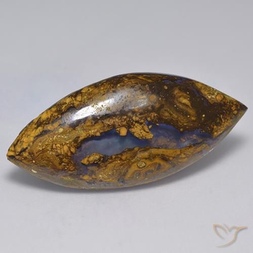 19.94ct 天然 マルチカラー ボルダーオパール, マーキーズ, オペーク