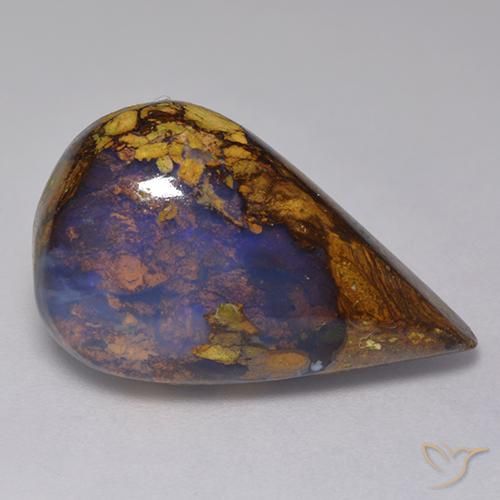 13.23ct 天然 マルチカラー ボルダーオパール, 洋梨の形, オペーク, Photo A