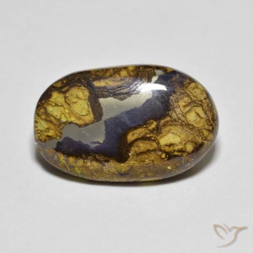 4.31ct 天然 マルチカラー ボルダーオパール, 楕円形, 半透明