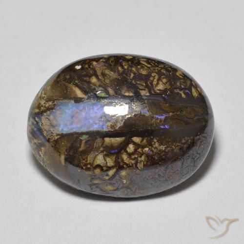 7.69ct 天然 マルチカラー ボルダーオパール, 楕円形, オペーク