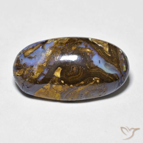 9.86ct 天然 マルチカラー ボルダーオパール, 楕円形, オペーク