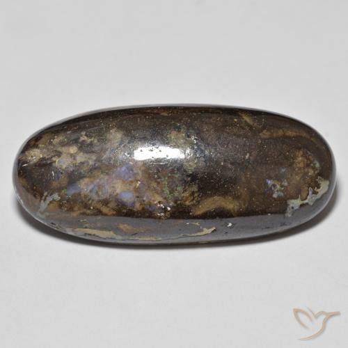 22.64ct 天然 マルチカラー ボルダーオパール, 楕円形, オペーク