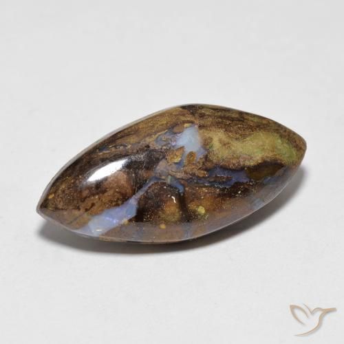 6.38ct 天然 マルチカラー ボルダーオパール, マーキーズ, オペーク