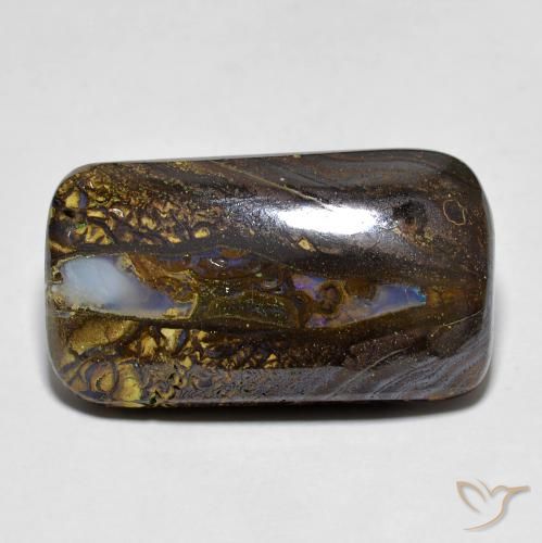 16.10ct 天然 マルチカラー ボルダーオパール, クッション, オペーク