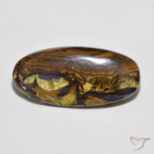 7.10ct 天然 マルチカラー ボルダーオパール, 楕円形, オペーク