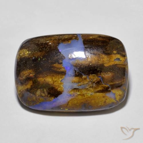 14.98ct 天然 マルチカラー ボルダーオパール, クッション, オペーク