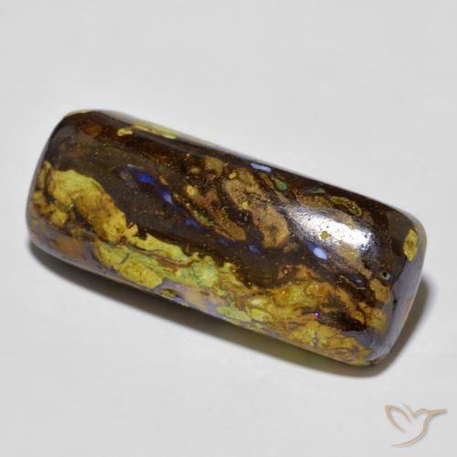 16.30ct 天然 マルチカラー ボルダーオパール, クッション, オペーク
