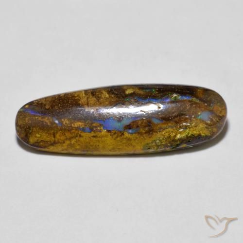 6.20ct 天然 マルチカラー ボルダーオパール, 楕円形, オペーク