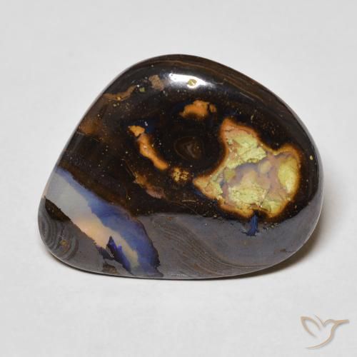 11.42ct 天然 マルチカラー ボルダーオパール, ファンシー, 透明