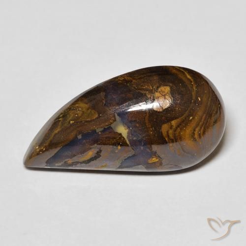 11.00ct 天然 マルチカラー ボルダーオパール, ファンシー, オペーク