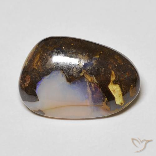 6.10ct 天然 マルチカラー ボルダーオパール, ファンシー, 透明