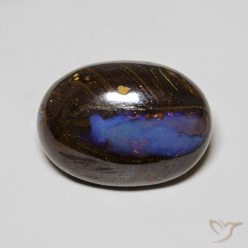 7.32ct 天然 マルチカラー ボルダーオパール, 楕円形, オペーク