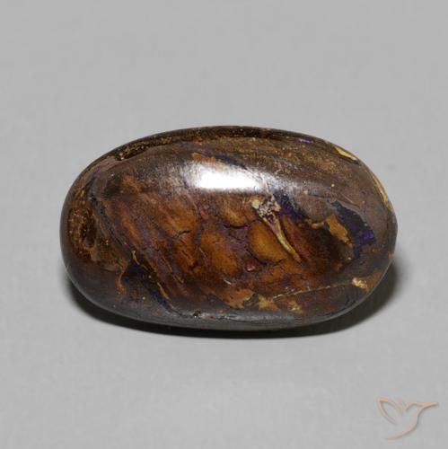 6.08ct 天然 マルチカラー ボルダーオパール, 楕円形, オペーク