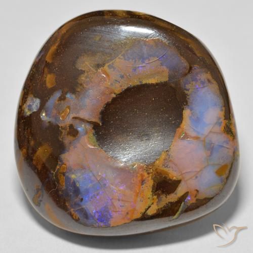 63.70ct 天然 マルチカラー ボルダーオパール, ファンシー, オペーク