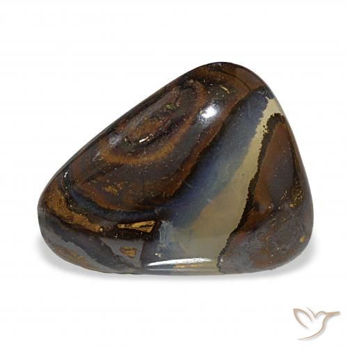 11.09ct マルチカラー ボルダーオパール, トリリオン, 半透明