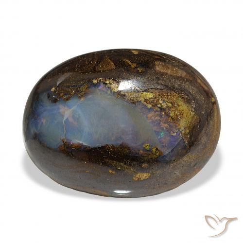 22.64ct マルチカラー ボルダーオパール, 楕円形, オペーク