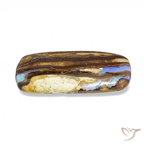 4.57カラットの天然マルチカラーボルダーオパール、クッション、オペーク