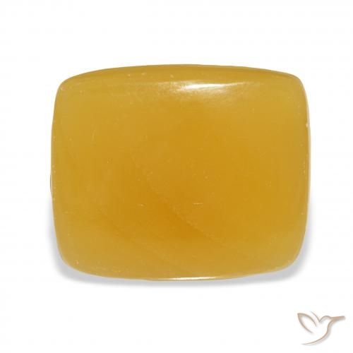 25.55ct 天然 ゴールデンオレンジ 方解石, クッション, 半透明