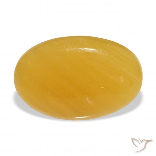 29.48ct 天然 ゴールデンオレンジ 方解石, 楕円形, 半透明