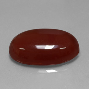 14.62カラットの天然レッドオレンジカーネリアン（21.7×14 mm・オーバルカット）