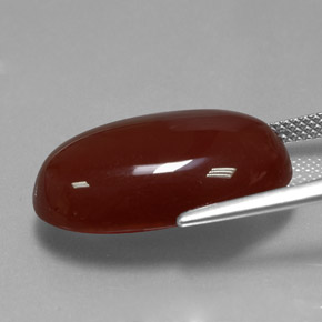 14.62カラットの天然レッドオレンジカーネリアン（21.7×14 mm・オーバルカット）