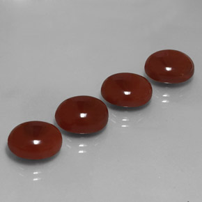 カラットの天然レッドオレンジカーネリアン（12×10 mm・オーバルカット）