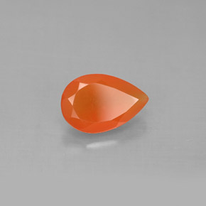 1.16カラットの天然オレンジカーネリアン（9.1×6 mm・透明）