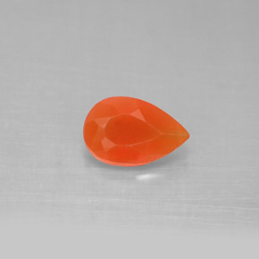 1.04カラットの天然オレンジカーネリアン（9×5.9 mm・透明）