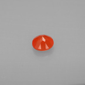 0.40カラットの天然オレンジカーネリアン（4.90 mm・透明）
