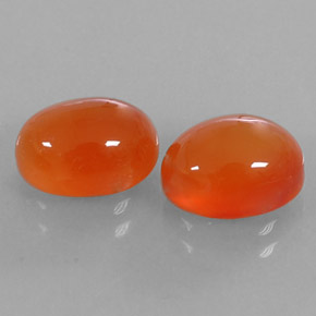 カラットの天然オレンジカーネリアン（9×6.9 mm・透明）