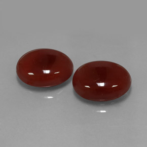 カラットの天然レッドオレンジカーネリアン（14×12.1 mm・オーバルカット）