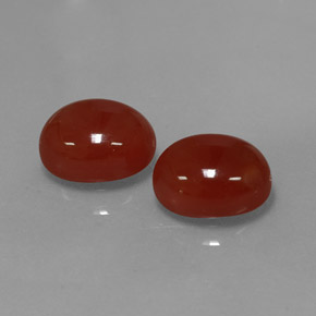 カラットの天然オレンジカーネリアン（10.1×8 mm・オーバルカット）