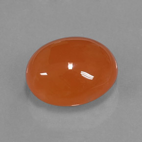5.15カラットの天然オレンジカーネリアン（12.3×10.2 mm・オーバルカット）