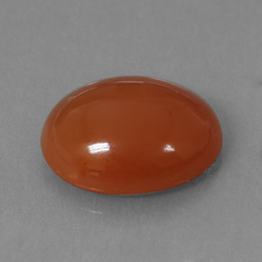 4.06カラットの天然オレンジカーネリアン（12.1×10 mm・オーバルカット）