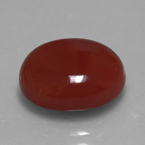 4.71カラットの天然茶色がかった赤カーネリアン（12×10 mm・オーバルカット）