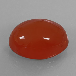 15.49カラットの天然オレンジカーネリアン（18.5×13.5 mm・透明）