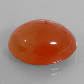 18.75カラットの天然オレンジカーネリアン（20×15.1 mm・オーバルカット）
