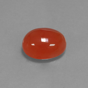 3.77カラットの天然レッドオレンジカーネリアン（11.1×9.1 mm・オーバルカット）