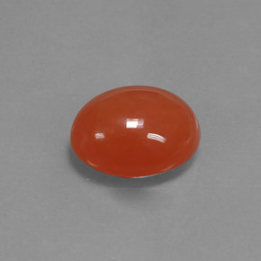 3.33カラットの天然レッドオレンジカーネリアン（11.1×9.1 mm・オーバルカット）