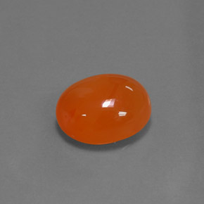 4.59カラットの天然オレンジカーネリアン（12×10 mm・オーバルカット）