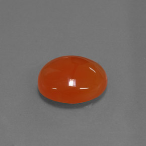 4.17カラットの天然オレンジカーネリアン（12.2×10.1 mm・オーバルカット）