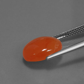 4.17カラットの天然オレンジカーネリアン（12.2×10.1 mm・オーバルカット）