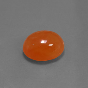 5.07カラットの天然オレンジカーネリアン（12.1×10 mm・オーバルカット）