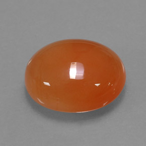 4.22カラットの天然オレンジカーネリアン（12.1×10 mm・オーバルカット）