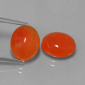 カラットの天然オレンジカーネリアン（11×9.2 mm・透明）