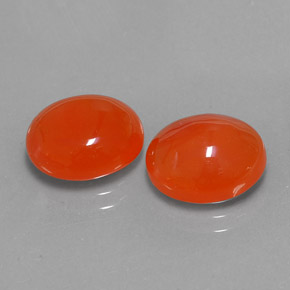 カラットの天然オレンジカーネリアン（11×9.2 mm・透明）