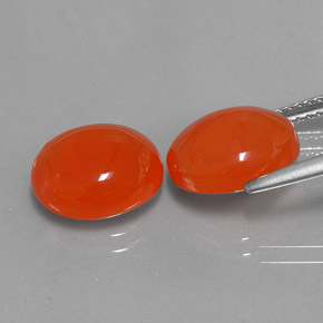 カラットの天然オレンジカーネリアン（11×9.2 mm・透明）